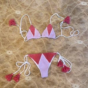 RoveSwim Color Block Crochet Bikini